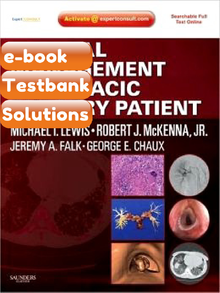 Full Test Bank of Medical Management of The Thoracic Surgery Patient ...