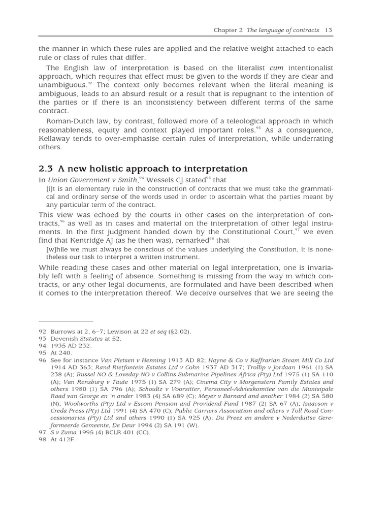 Core Interpretation Principles | PDF | Common Law | Justice