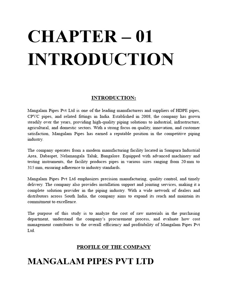 Intership MPPL | PDF