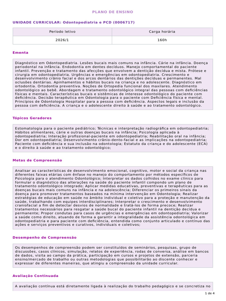 Odontopediatria e PCD | PDF | Odontologia | Ortodontia