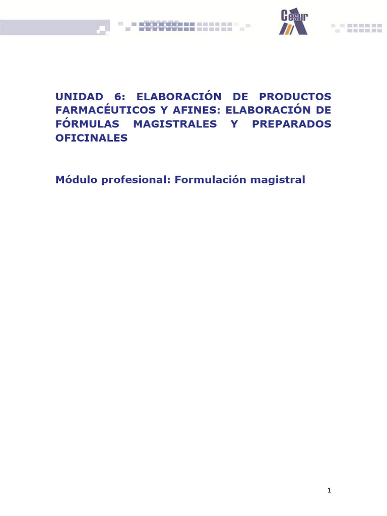 Ud6 Fmag | PDF | Tableta (Farmacia) | Farmacia