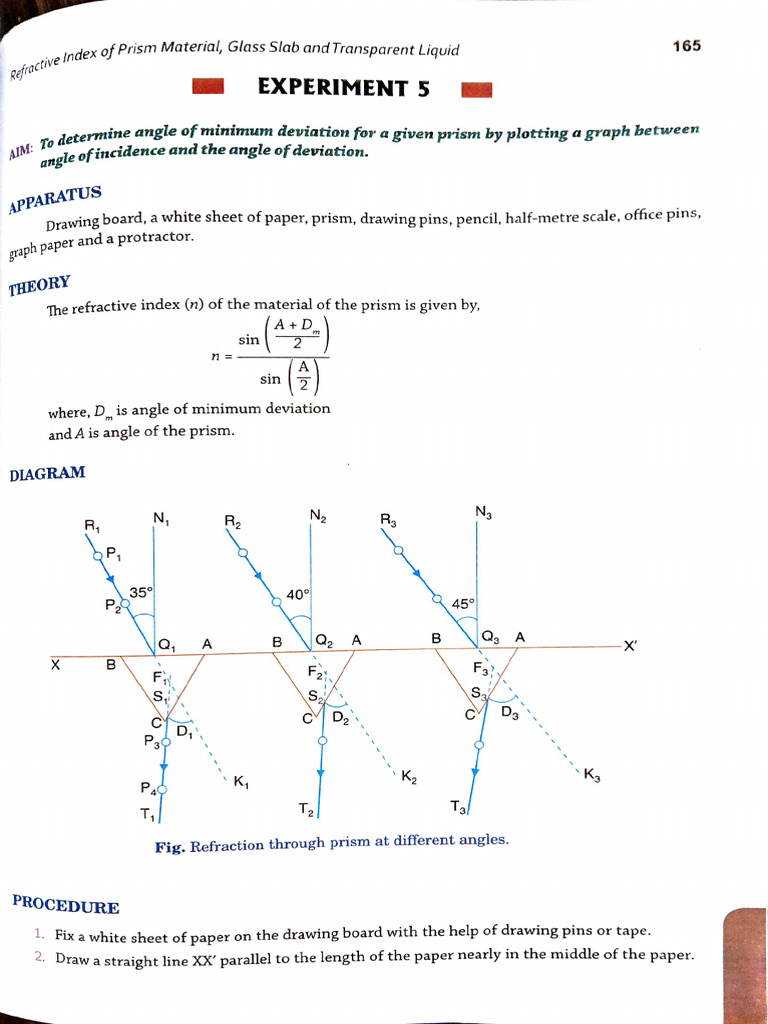 Prism | PDF | Refraction | Refractive Index