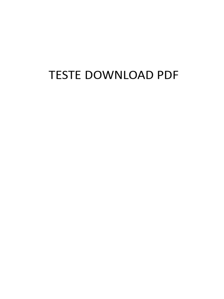 Teste Download PDF | PDF