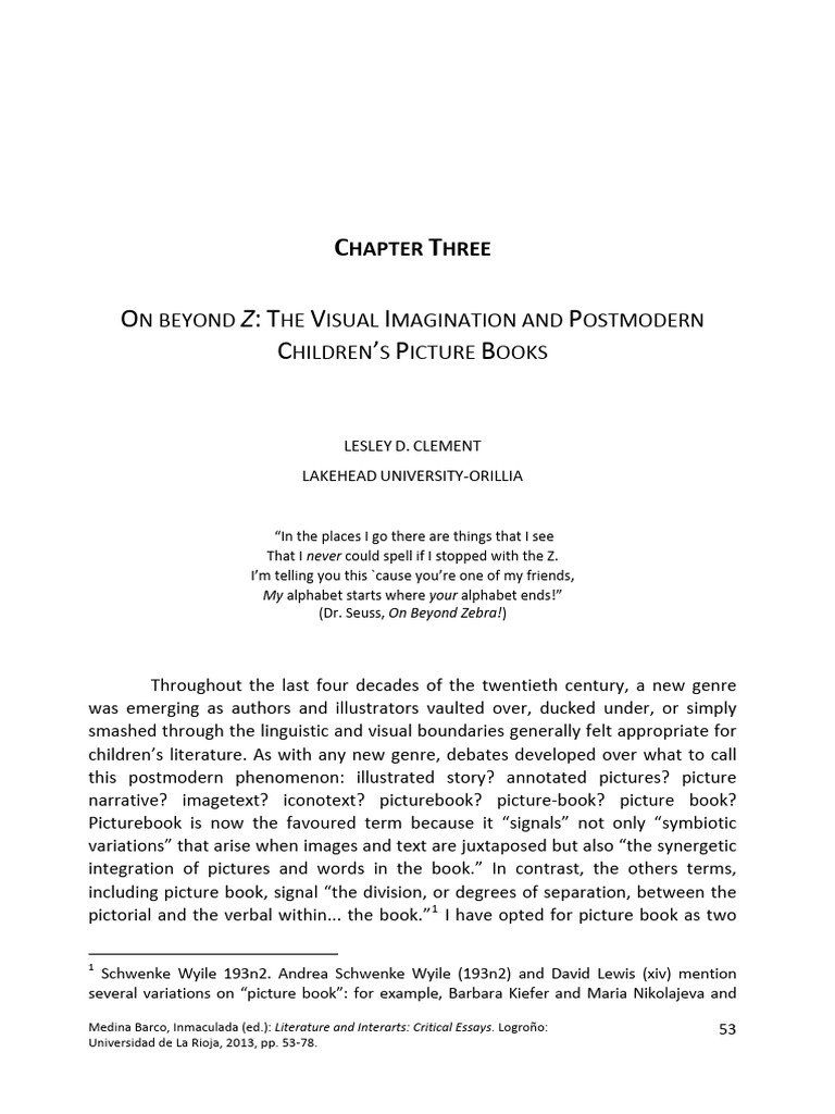 The Visual Imagination and Postmodern Children's Picture Book | PDF ...