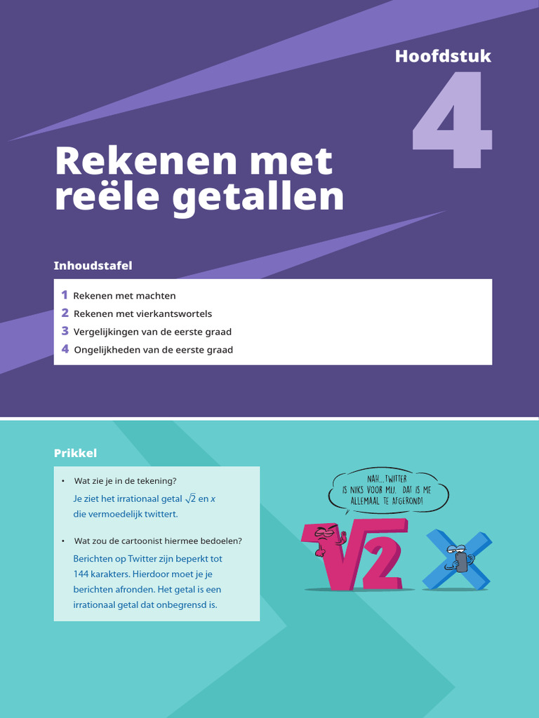 Hoofdstuk 4 - Rekenen Met Reële Getallen | PDF