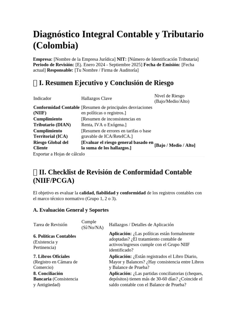 Resumen Diag Integral Contable-Tributario (Gem) | PDF | Contabilidad ...