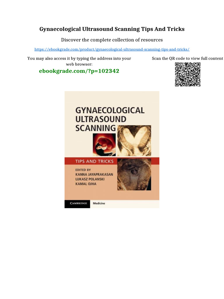 Gynaecological Ultrasound Scanning Tips and Tricks Full | PDF