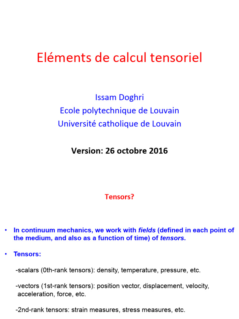 MMC CM2 Tensors | PDF | Tensor | Euclidean Vector