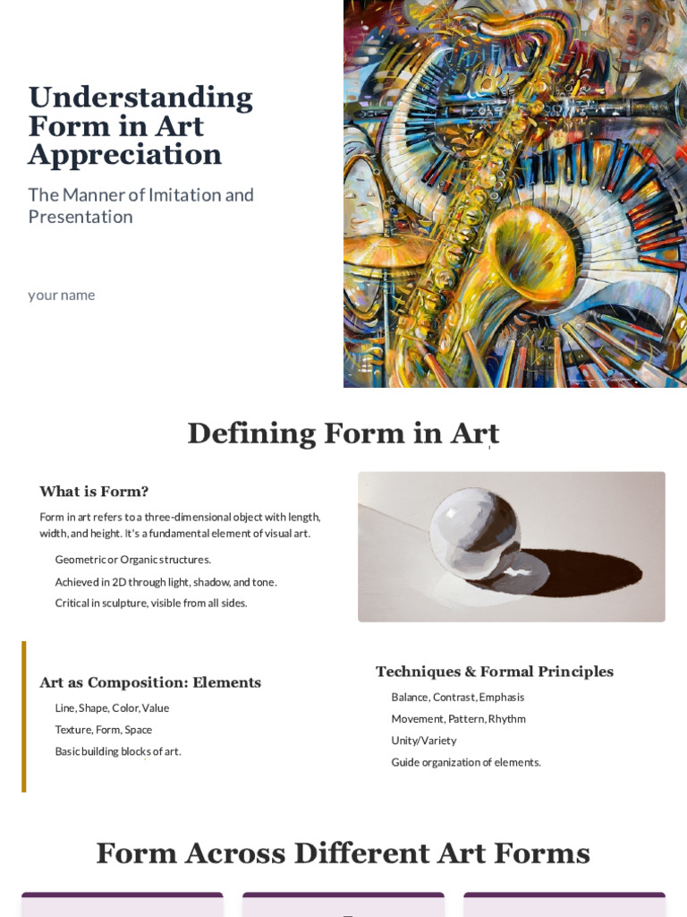 Understanding Form in Art Appreciationv1.ppt - 202622222342 | PDF ...
