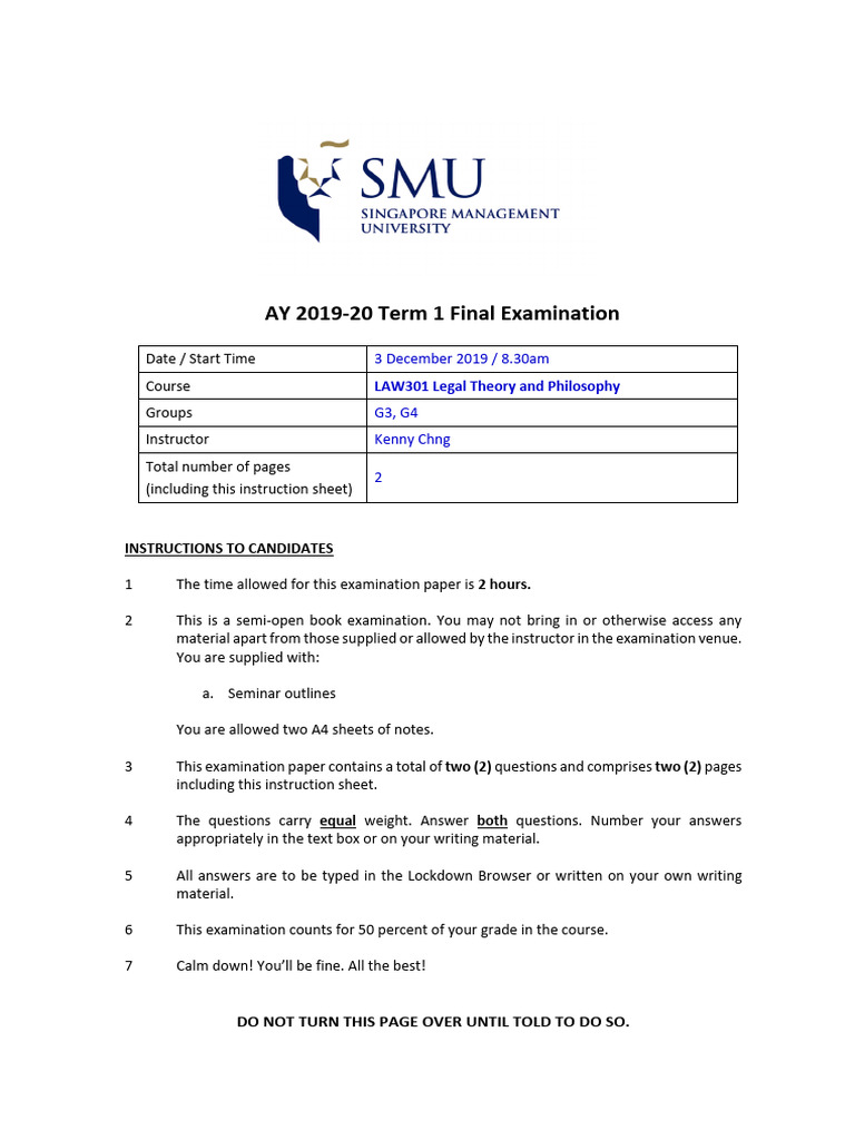 LTP Final Exam 19-20 | PDF