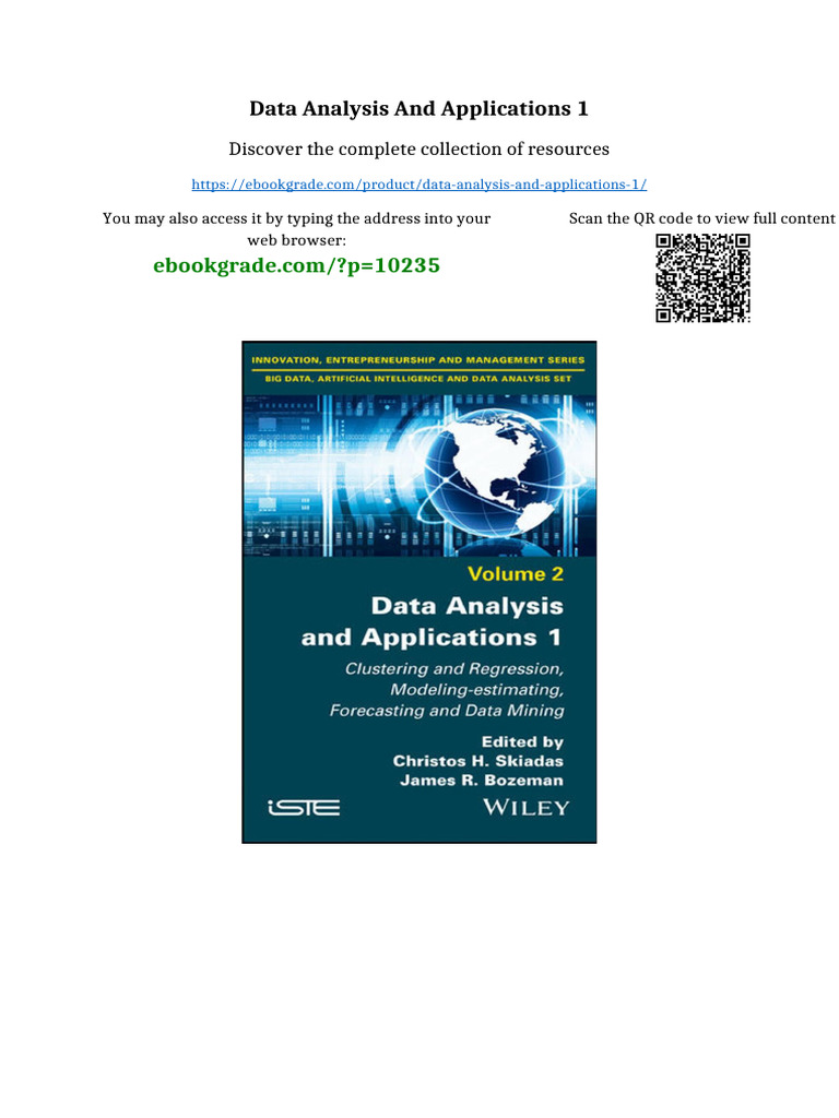 Data Analysis and Applications 1 Full | PDF | Biomarker | Neoplasms