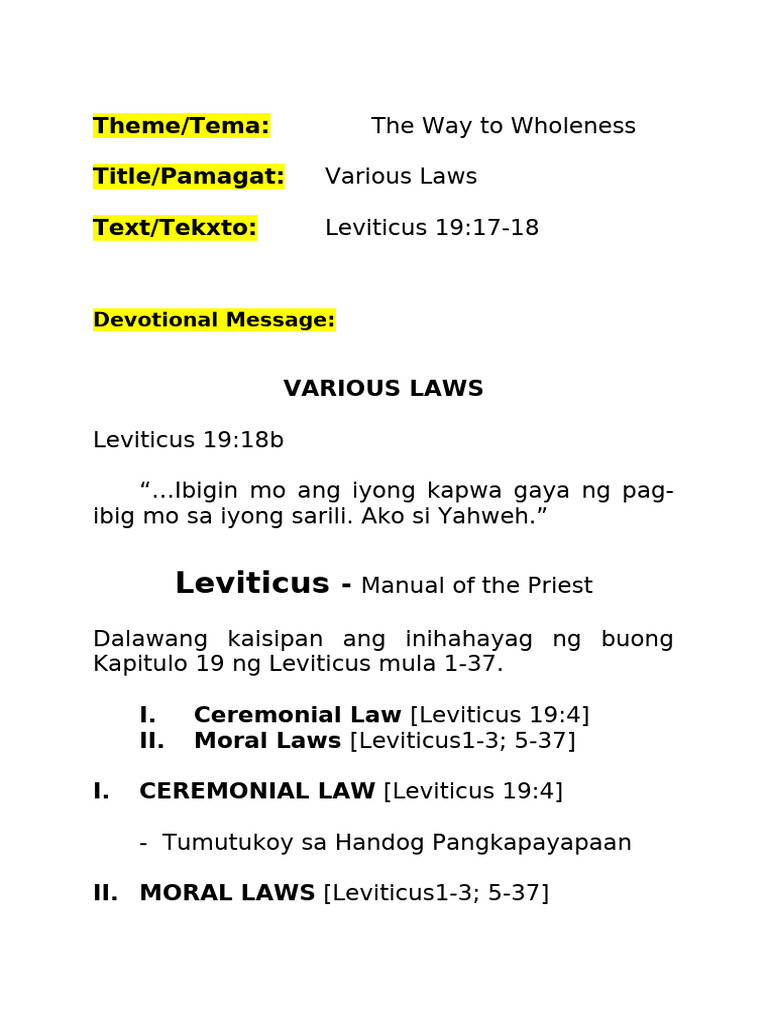 December 11 Devotional Outline | PDF