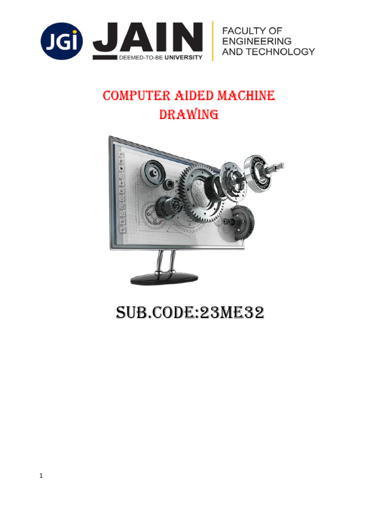 Machine Drawing Manual - 23ME32 | PDF | Screw | Engineering