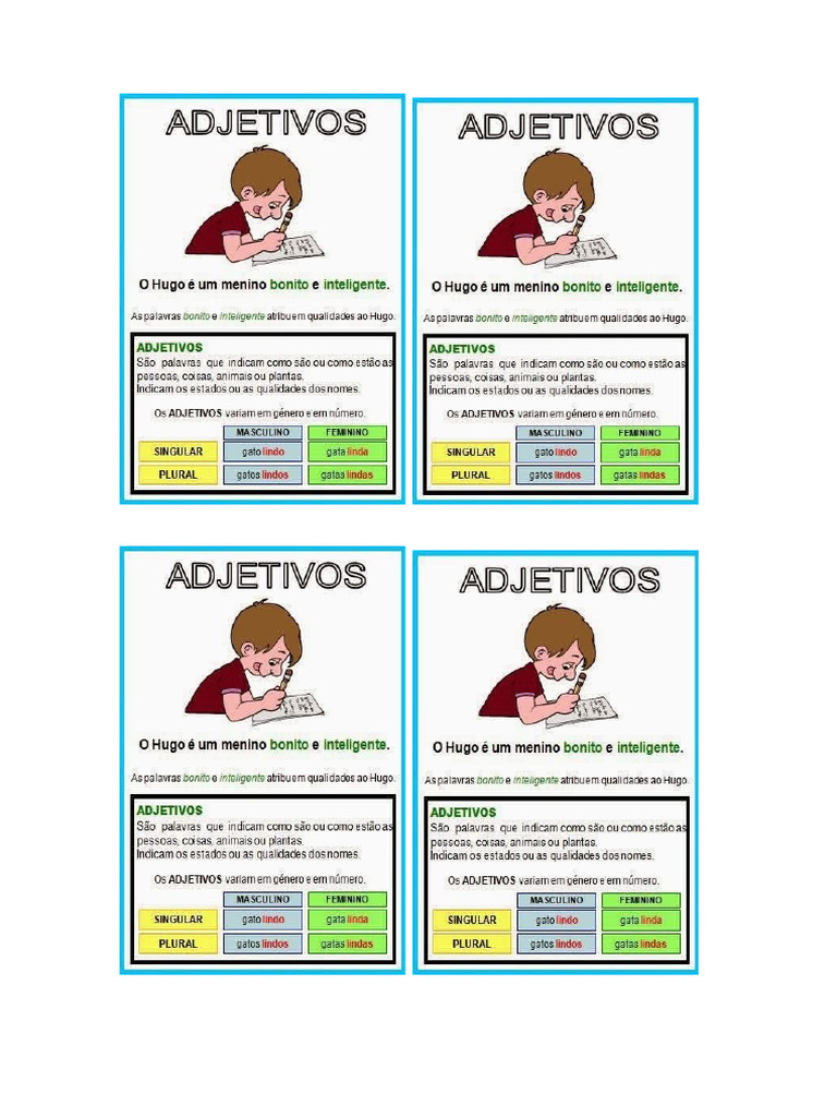 Adjetivos Caderno Colar | PDF