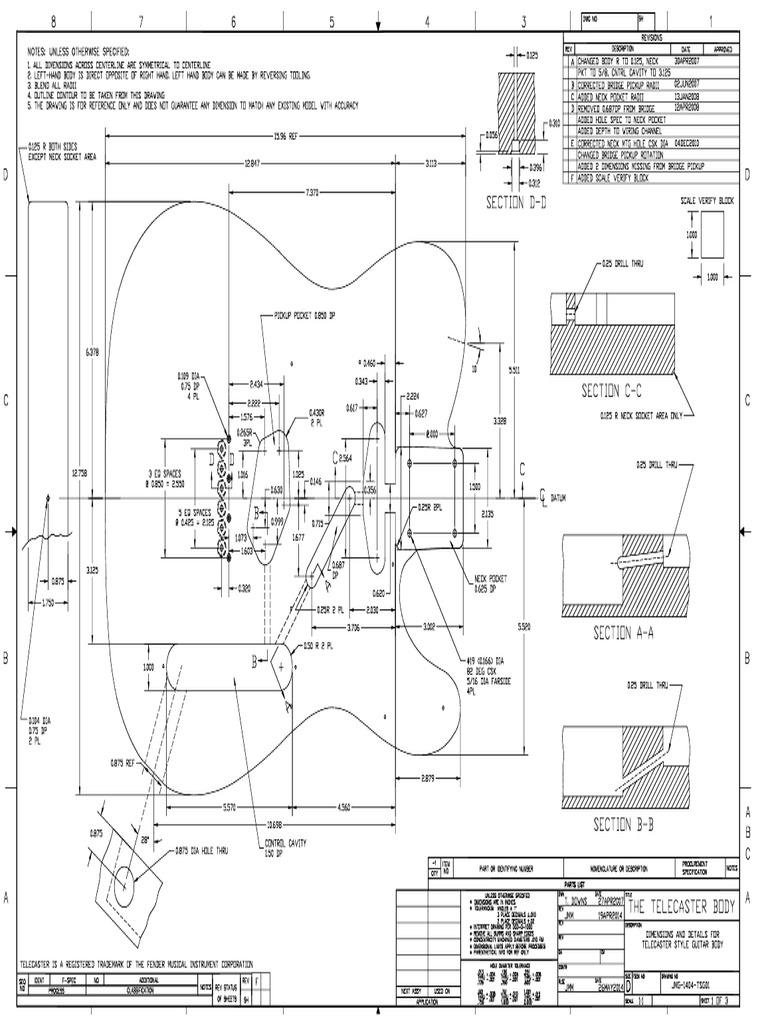 Tele Style Drawing RevF | PDF