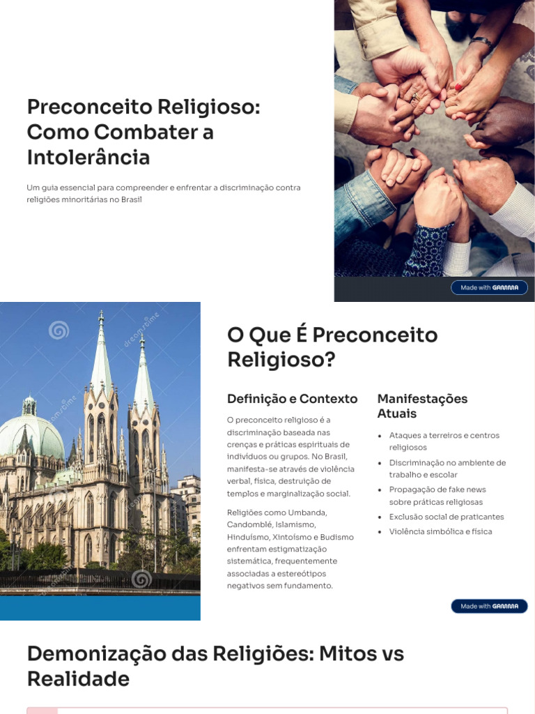 Preconceito Religioso Como Combater A Intolerancia | PDF | Preconceitos ...