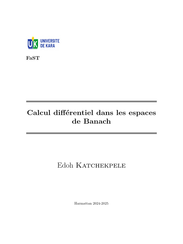 Calcul Diff Dans Les Banach-2 | PDF | Variété différentielle | Pente