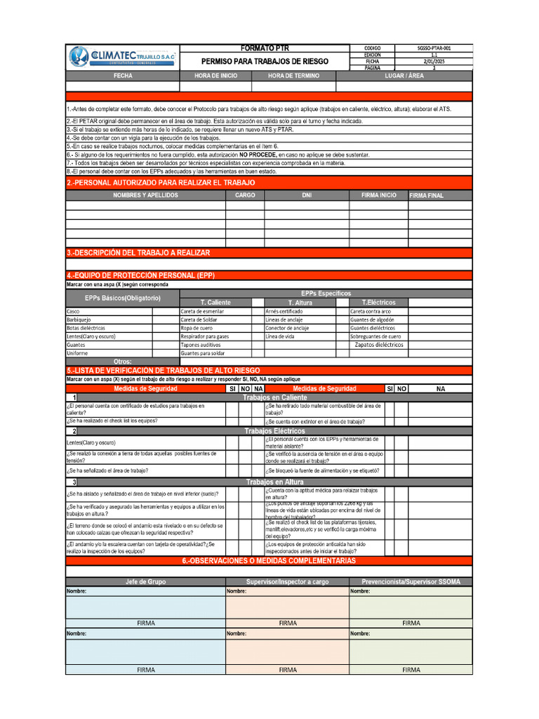 Formato y Registro Ptar. | PDF