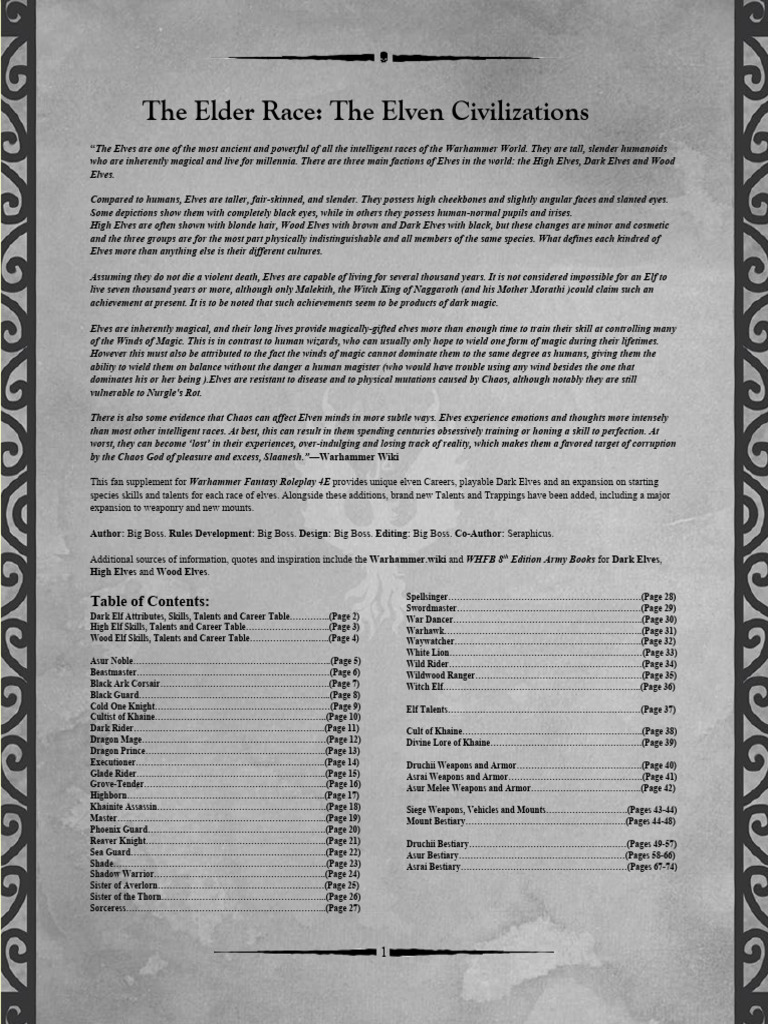 Elven Civilizations (Group Version) | PDF | Elf (Dungeons & Dragons ...