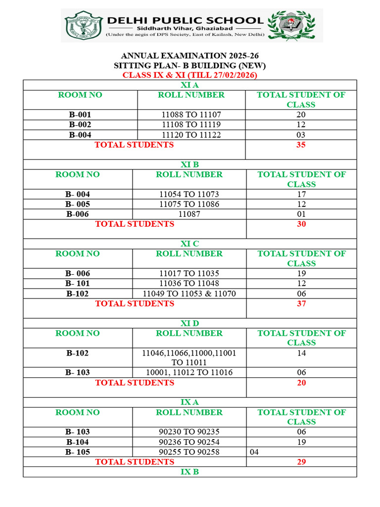 Annual Examination 2025 Class Ix & Xi | PDF