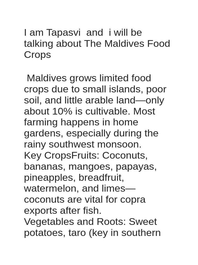 Maldives SS Project | PDF