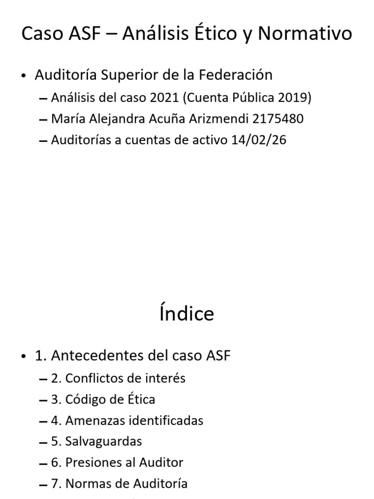Caso ASF Analisis Auditoria | PDF | Auditoría