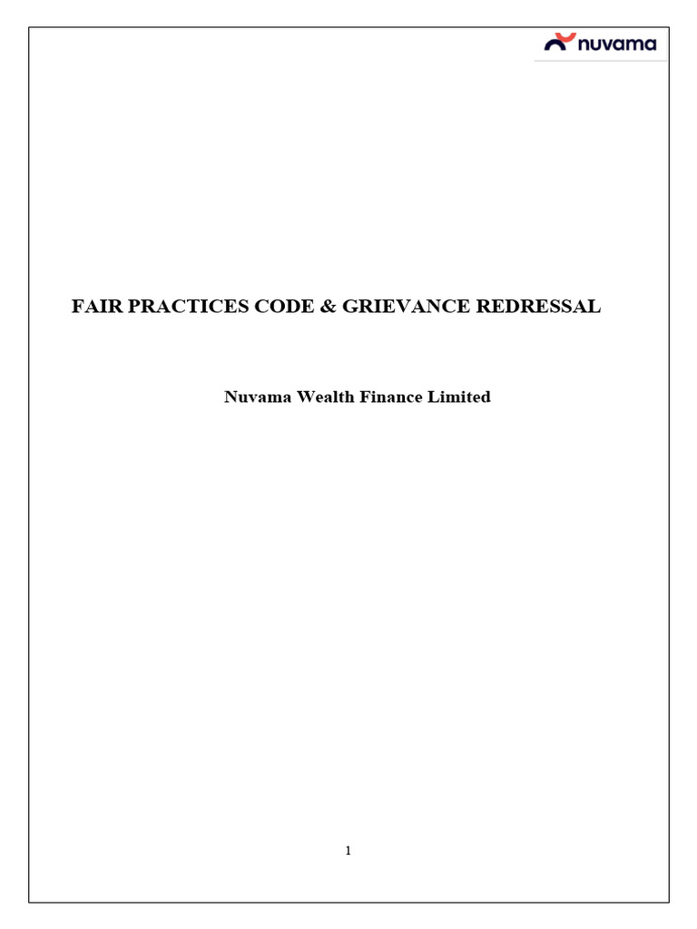 Fair Practices Code and Grievance Redressal | PDF | Interest | Loans
