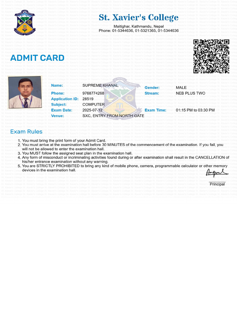 Admit Card | PDF