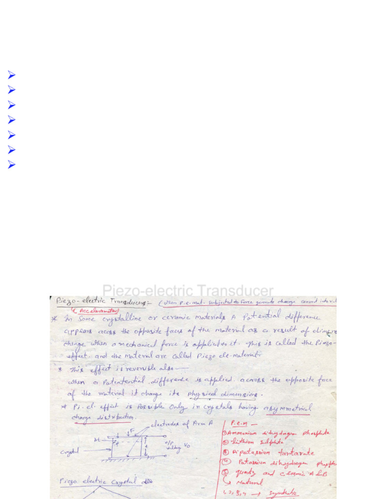 Unit 2 - EE 314 Other Transducer | PDF