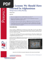 Download Five Lessons We Should Have Learnt in Afghanistan by The American Security Project SN100148409 doc pdf
