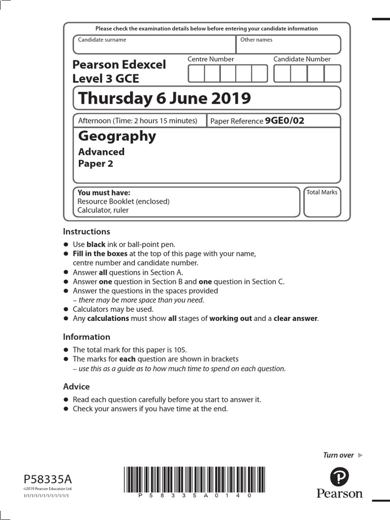All Geo p2 Papers | PDF | Qualifications | Student Assessment And ...