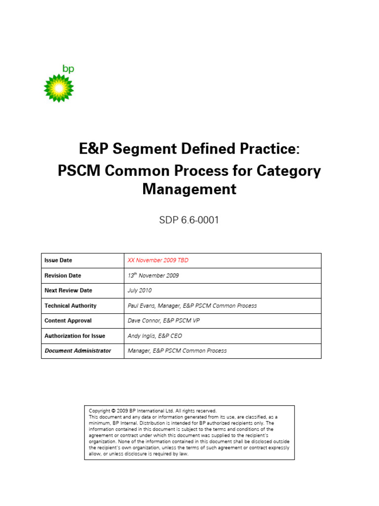 PSCMCP For Category Management | PDF | Performance Indicator | Supply Chain