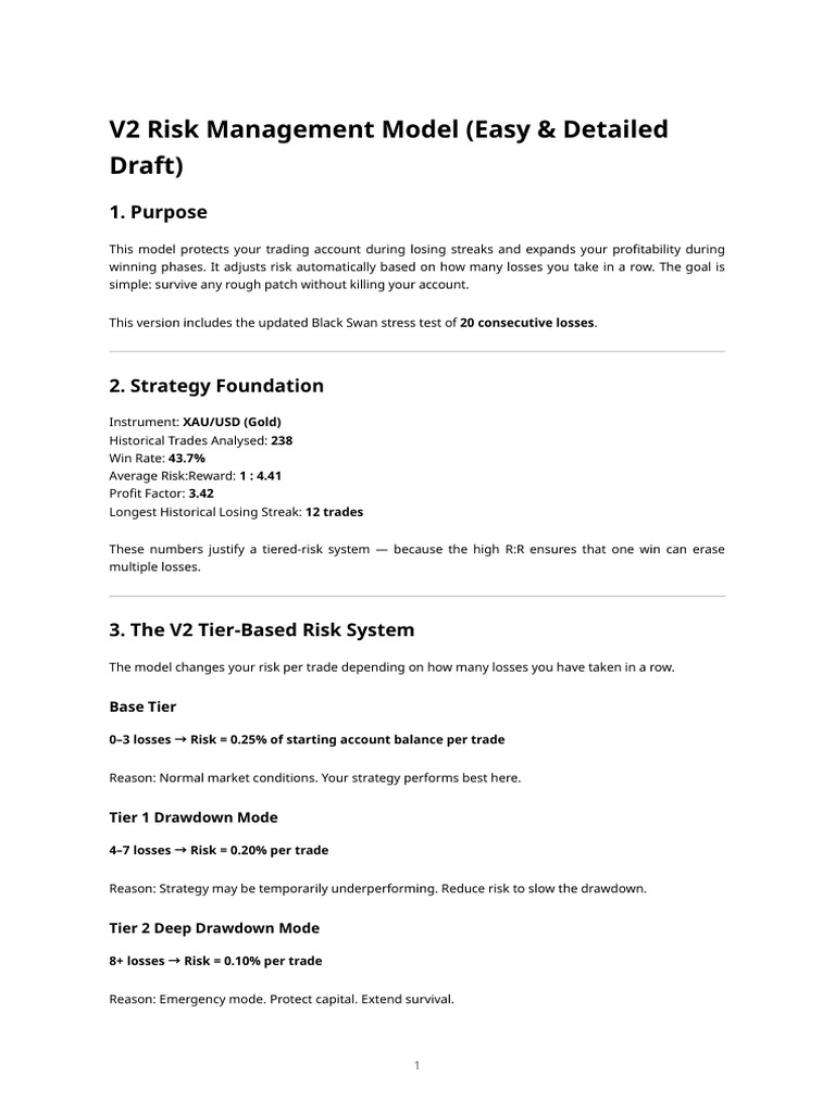 V2 Risk Management Model - New | PDF