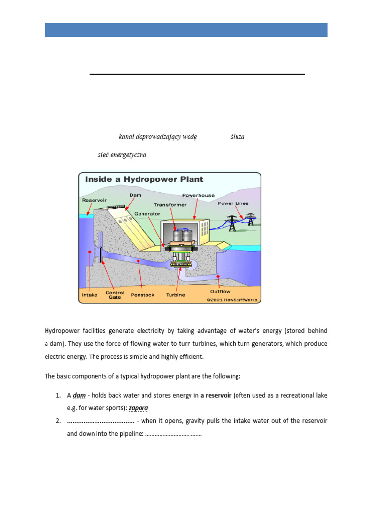 Unit 9a Hydropower | PDF | Hydroelectricity | Reservoir