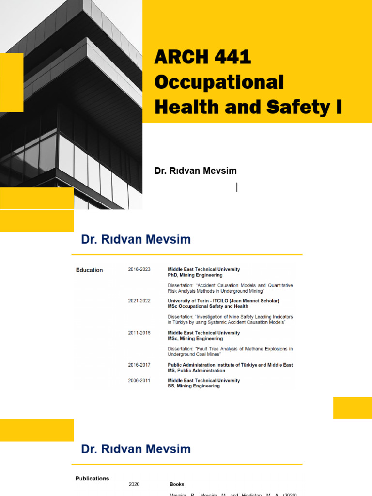 ARCH441 Lecture Notes - Week 1 | PDF | Occupational Safety And Health ...