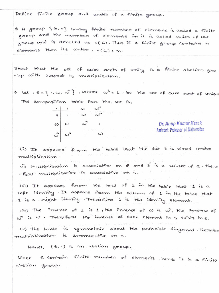 Group Theory 2 (AKK) | PDF