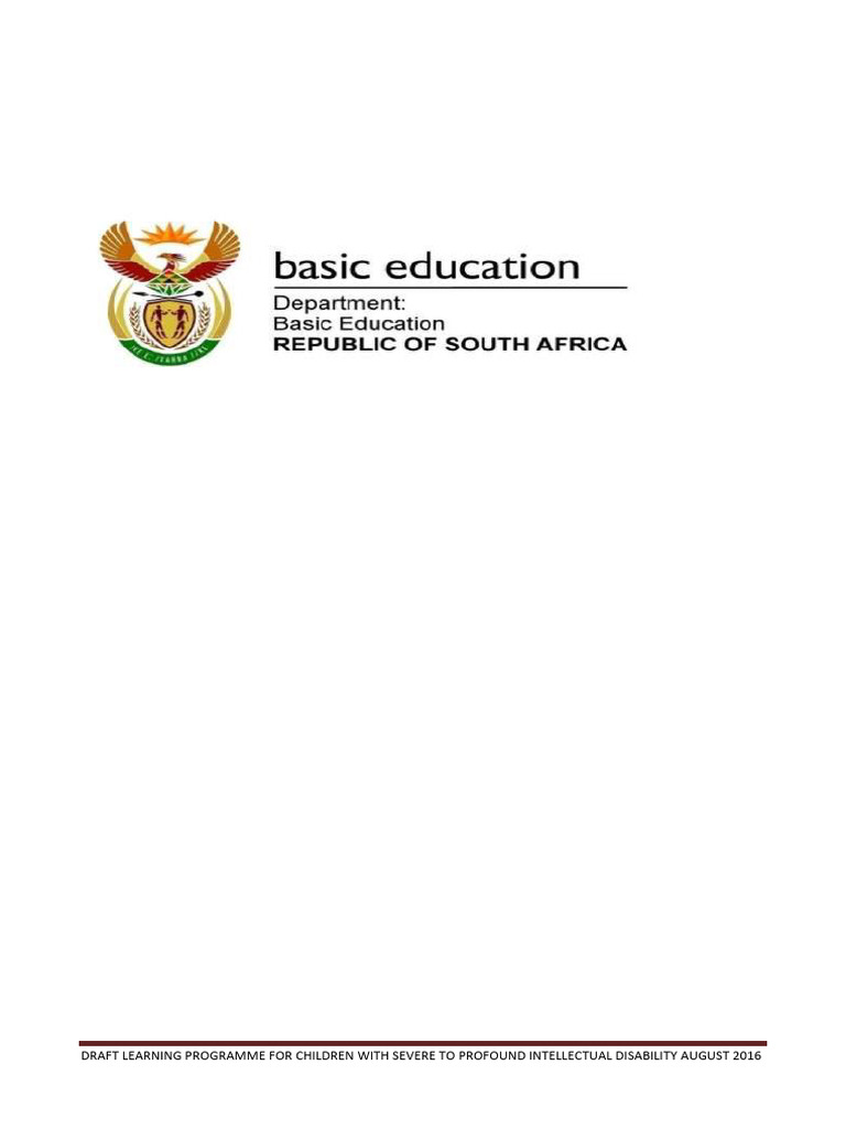 Draft SPID Learning Programme | PDF | Learning | Special Education