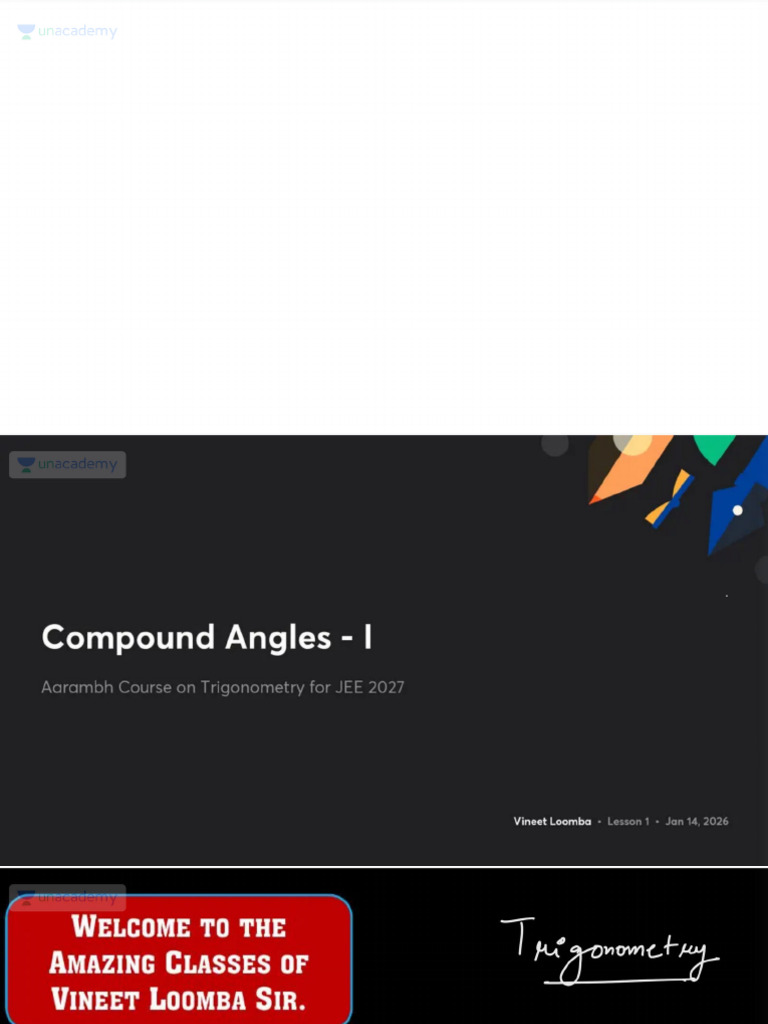 Compound Angles I With Anno | PDF