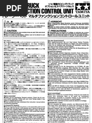 Manual 226010 Tamiya MFC 01 Super Sound Multi Function Control