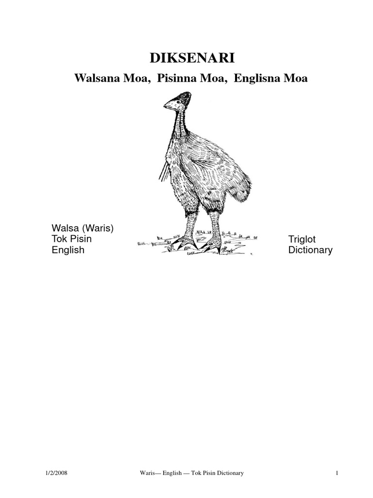 Waris Dictionary A4 | PDF