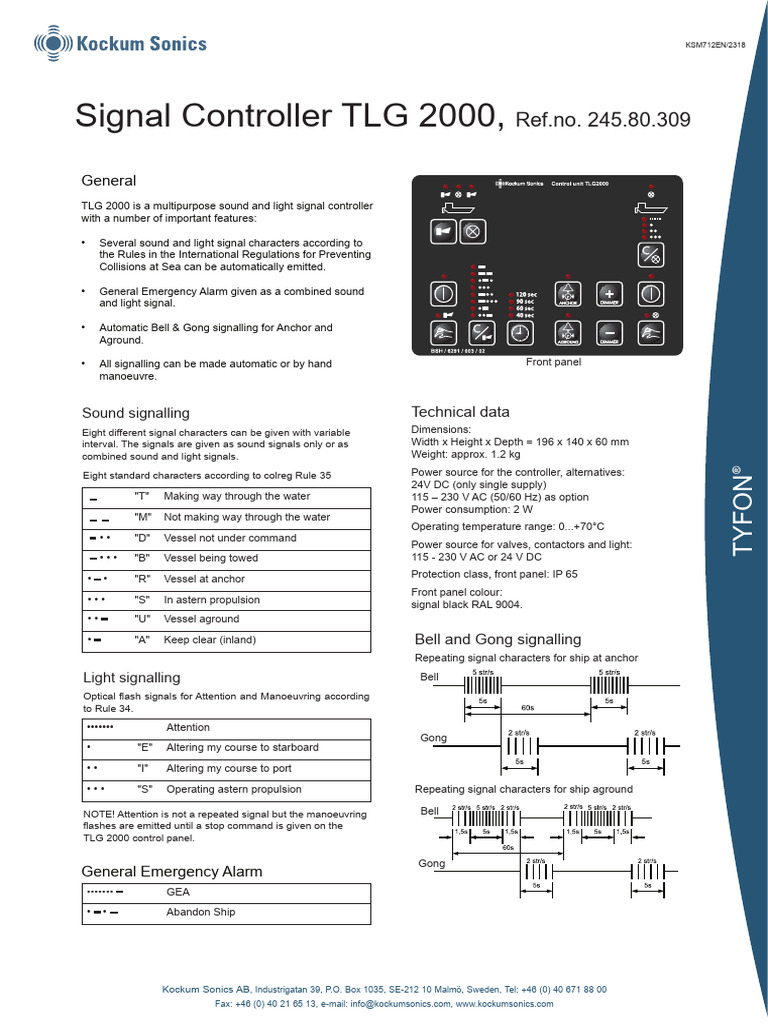 KSM712EN 2318 TLG2000 - Datablad | PDF