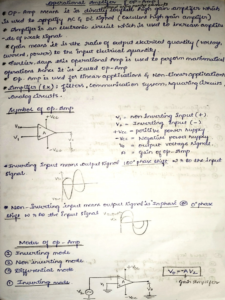 Op Amp Notes | PDF