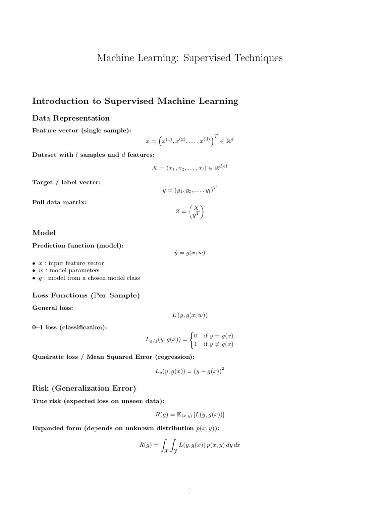 Supervised Techniques Summary | PDF | Multivariate Statistics ...