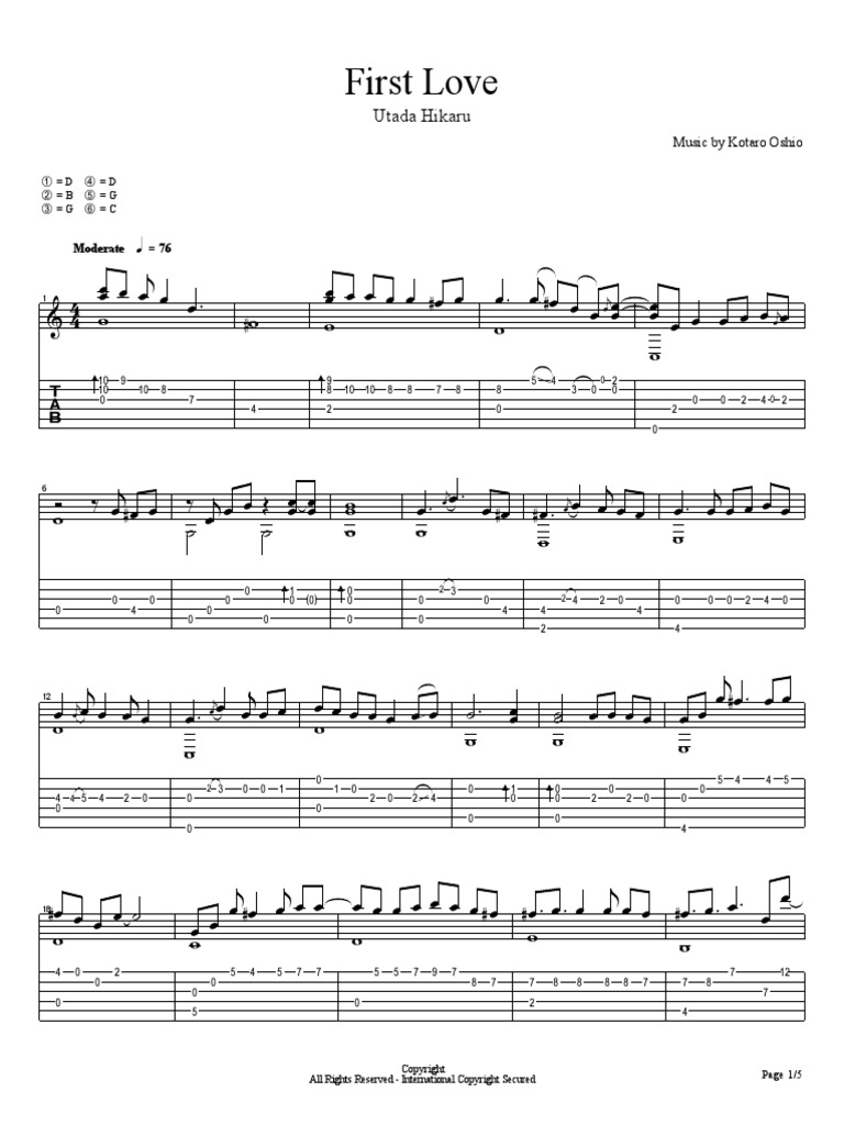 Kotaro Oshio First Love Pdf Pop Music Universal Music Group