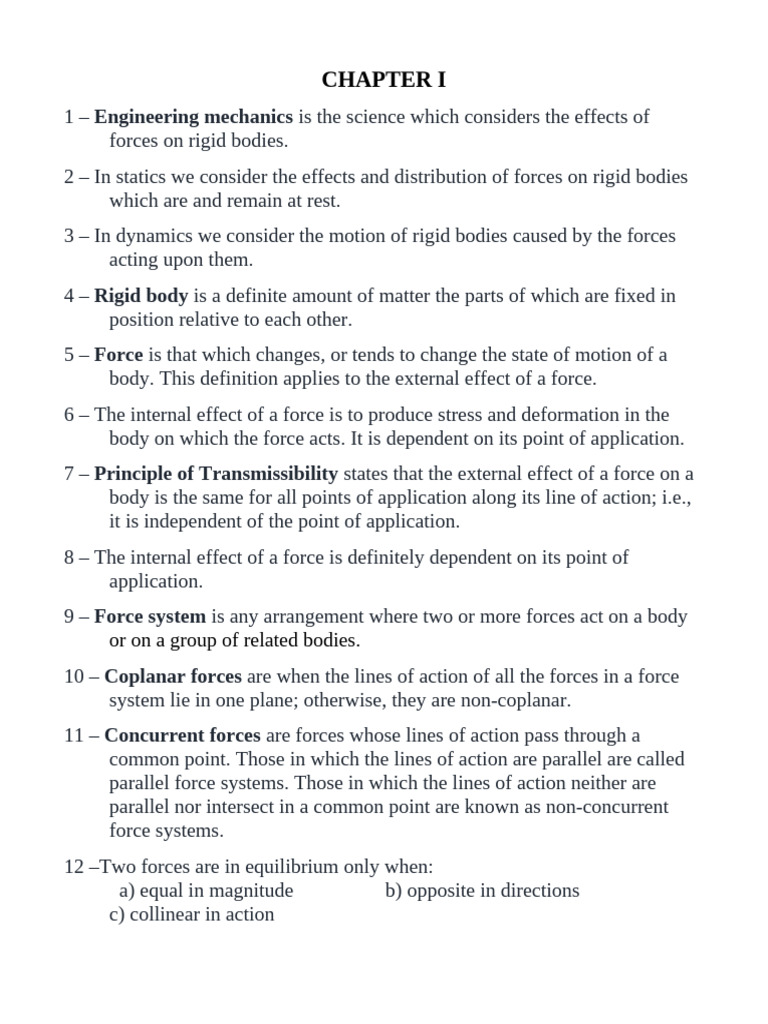 1-Principles of Statics | PDF | Force | Euclidean Vector