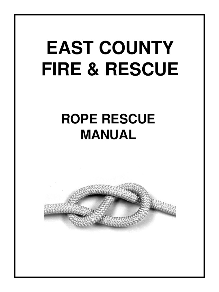 Rope Rescue Manual PDF Knot Manufactured Goods