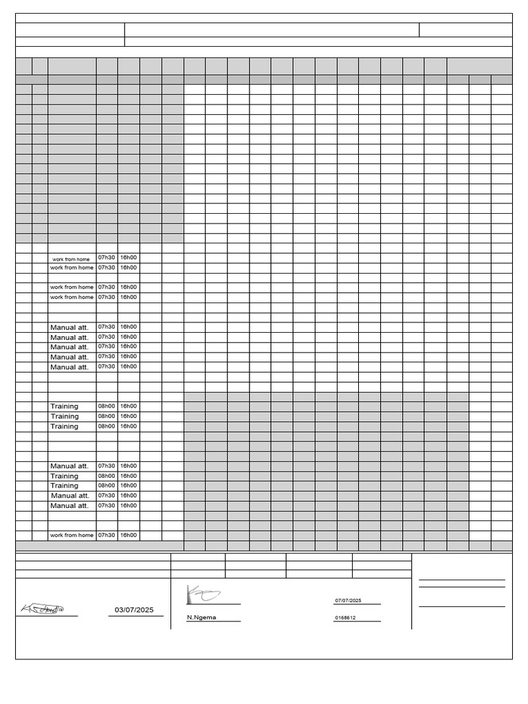 Amended June Time Card | PDF | Labor