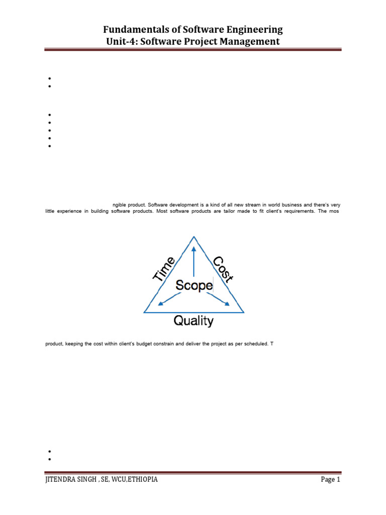 Software Engineering - Unit 4 | PDF | Project Management | Software