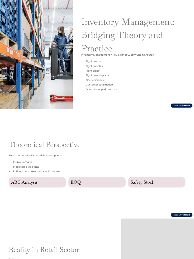 Inventory Management - Bridging Theory and Practice | PDF