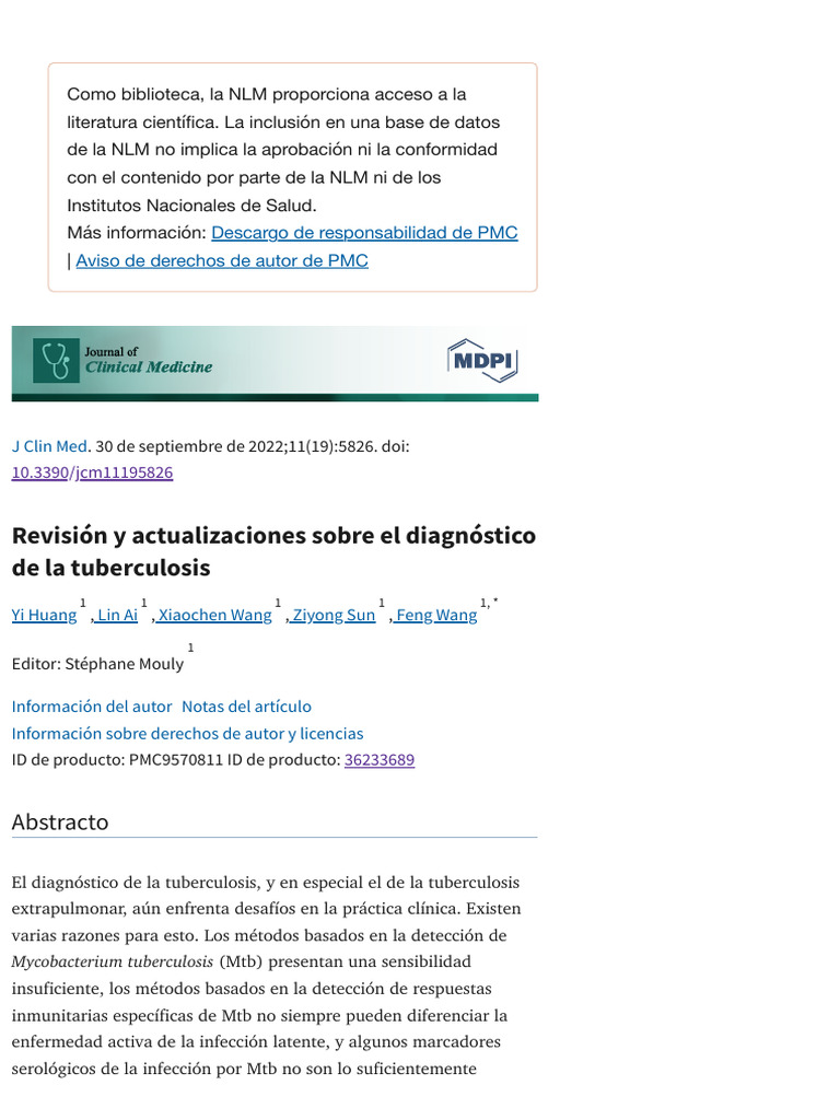 Paper Tuberculosis (Seminario 2) | PDF | Tuberculosis | Mycobacterium